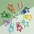 Colorful Alloy Multi-shaped Keychain Ring Spring Buckle Diy Accessories Jewelry - Five-pointed star 24x33mm 10 pcs/pack