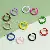 Colorful Alloy Multi-shaped Keychain Ring Spring Buckle Diy Accessories Jewelry - Iron spray-painted open ring, diameter 8mm, wire diameter 1.2mm, 100 pcs/pack
